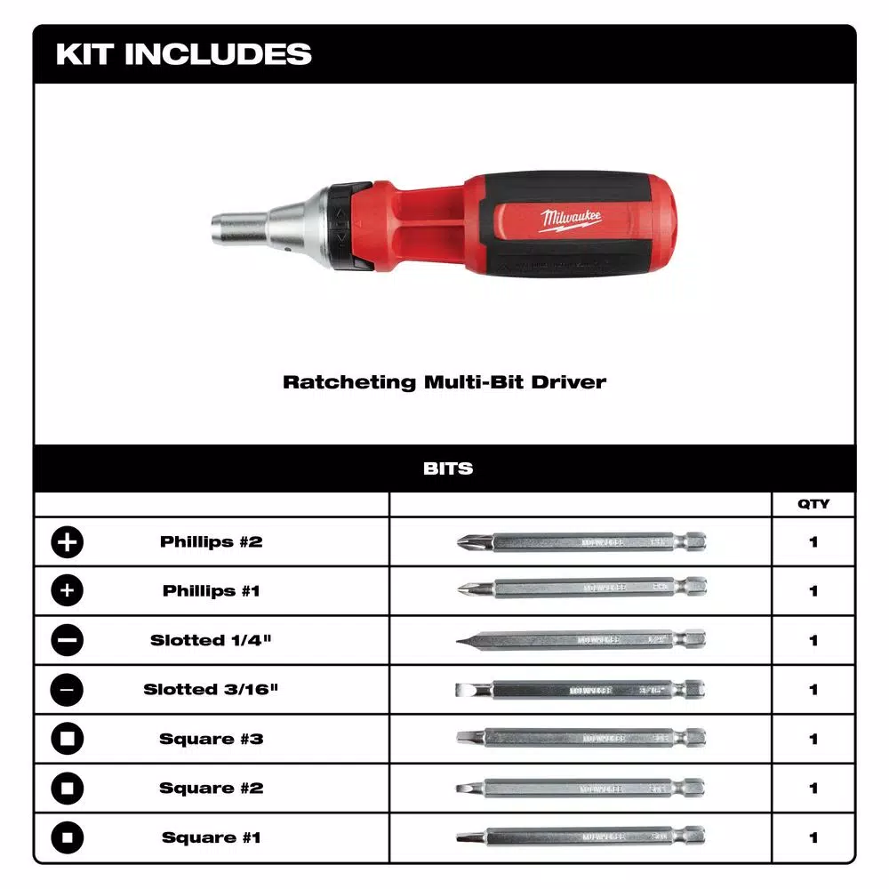 Flash Sale ๐ Screwdrivers & Nut Drivers Milwaukee 9-in-1 Square Drive Ratcheting Multi-Bit Screwdriver ๐ 3 Flash Sale ๐ Screwdrivers & Nut Drivers Milwaukee 9-in-1 Square Drive Ratcheting Multi-Bit Screwdriver ๐ - Image 3