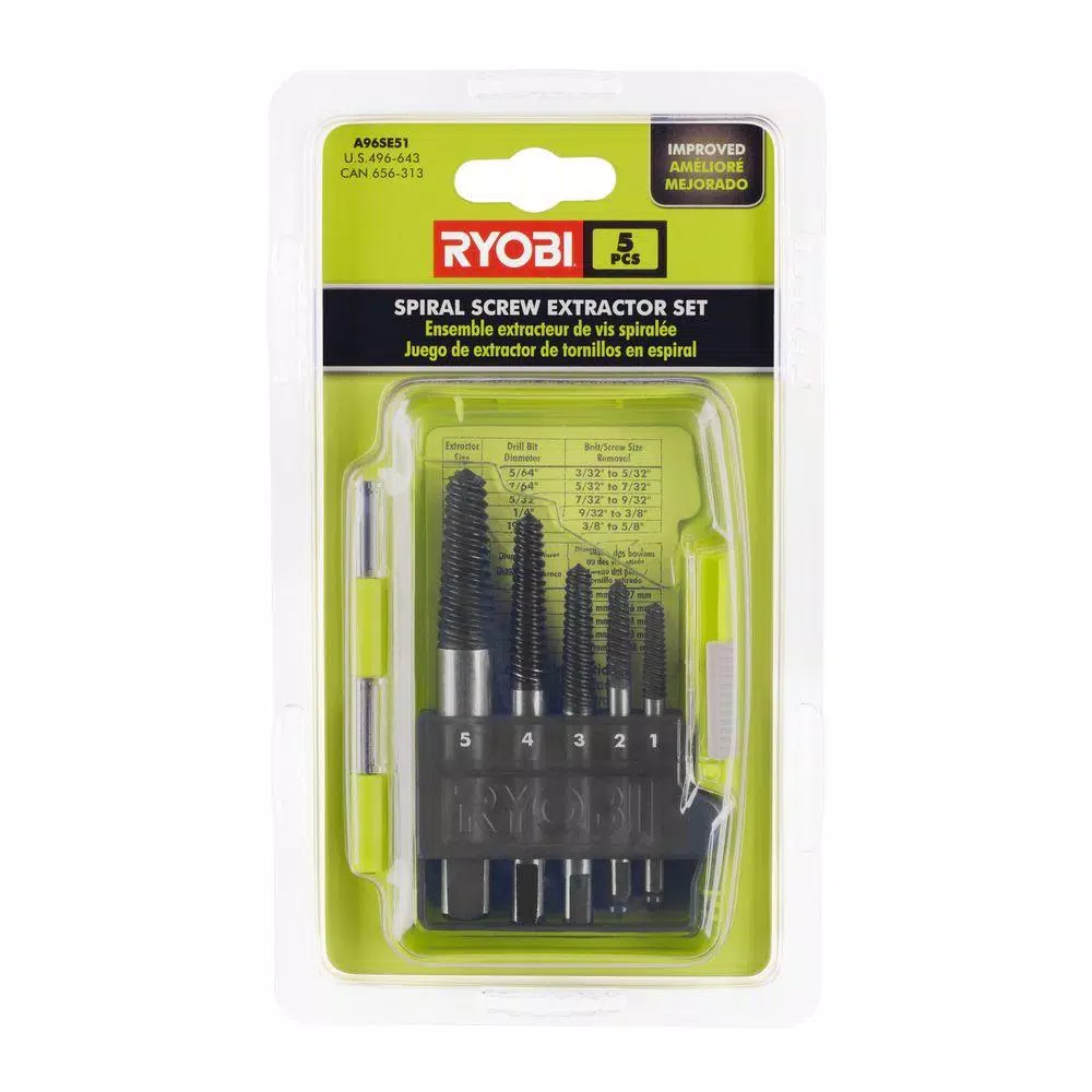 Best Pirce ๐ Specialty Hand Tools RYOBI Spiral Screw Extractor Set (5-Piece) ๐