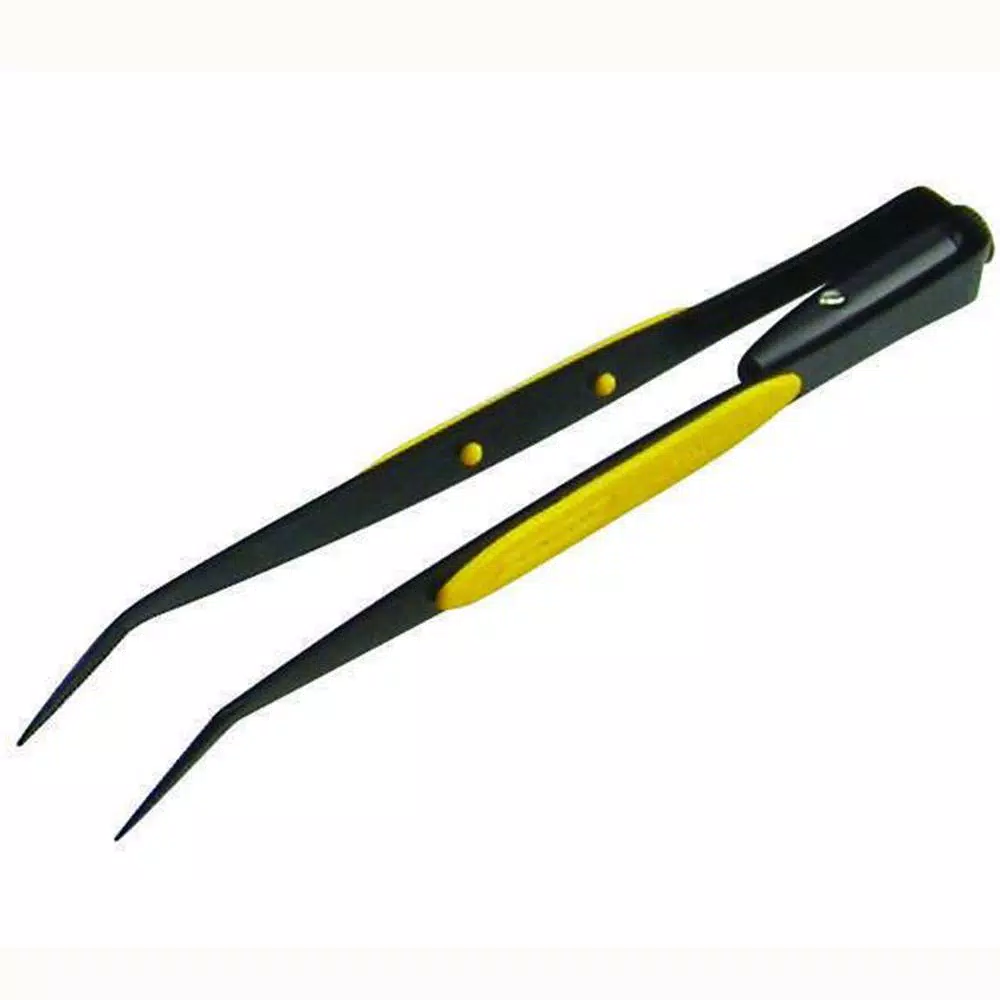 Cheapest ✨ Specialty Hand Tools General Tools Bent Tip Lighted Tweezers 🔥