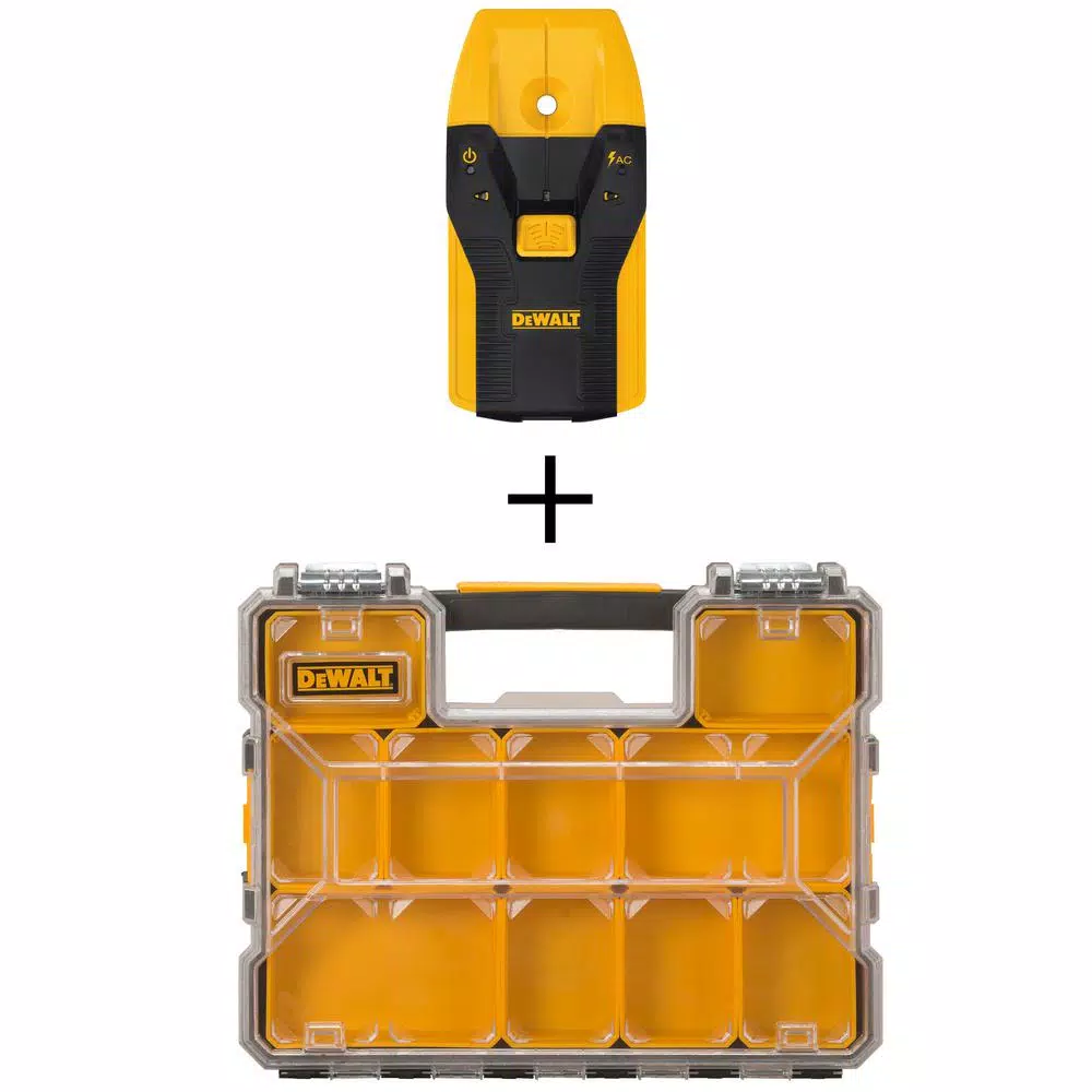 Discount 💯 Stud Finders DEWALT 3/4 In. Stud Finder With Bonus 10-Compartment Shallow Pro Small Parts Organizer 🎁
